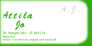 attila jo business card