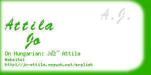 attila jo business card